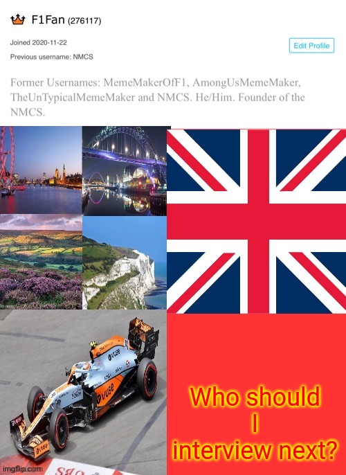 Ok. | Who should I interview next? | image tagged in f1fan announcement template | made w/ Imgflip meme maker