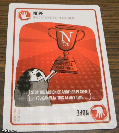 nope card | image tagged in nope card | made w/ Imgflip meme maker