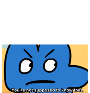 you're not supposed to know that Blank Meme Template