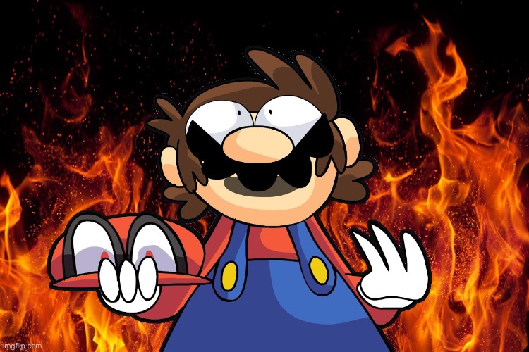 Satanic Mario Blank Meme Template