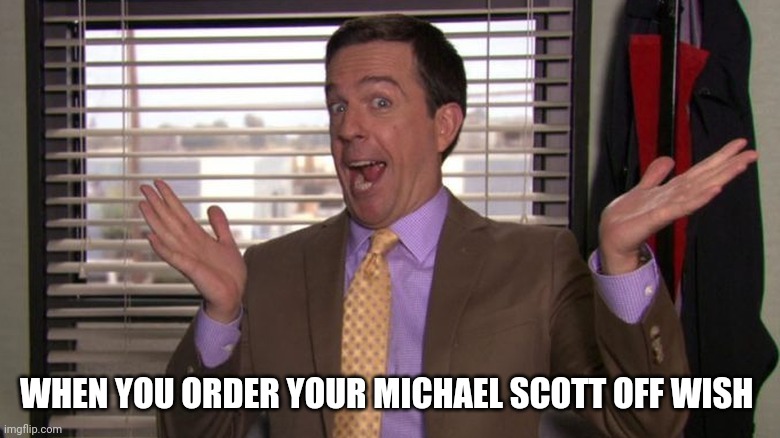 WHEN YOU ORDER YOUR MICHAEL SCOTT OFF WISH | made w/ Imgflip meme maker
