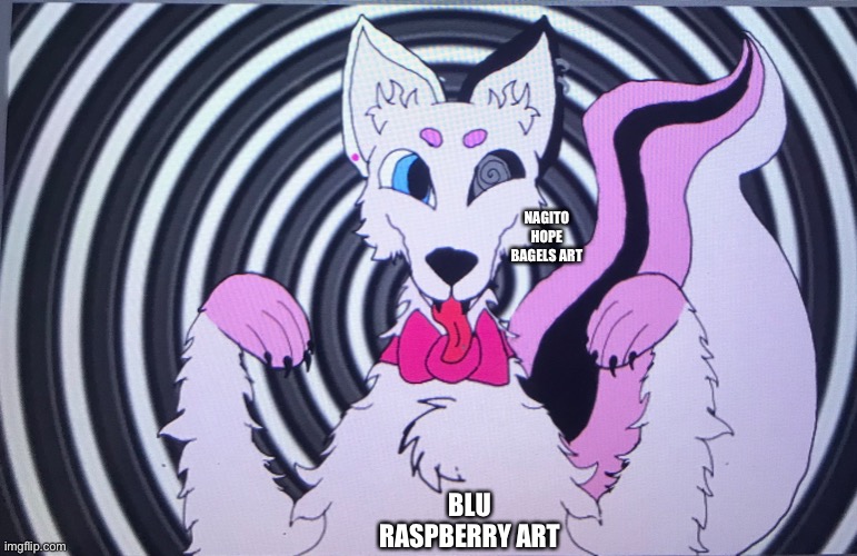 I’m not done with Furry-ified Junko yet | NAGITO HOPE BAGELS ART; BLU RASPBERRY ART | made w/ Imgflip meme maker