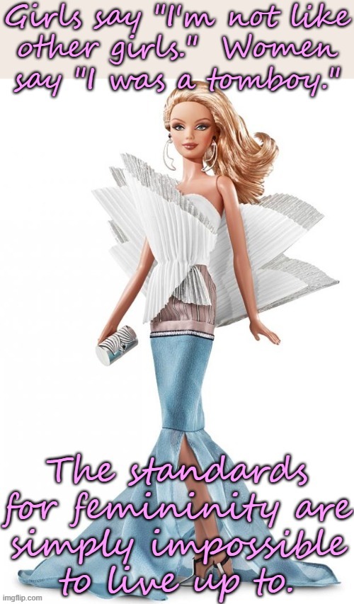 Angel Barbie | image tagged in i need feminism because,angel barbie | made w/ Imgflip meme maker