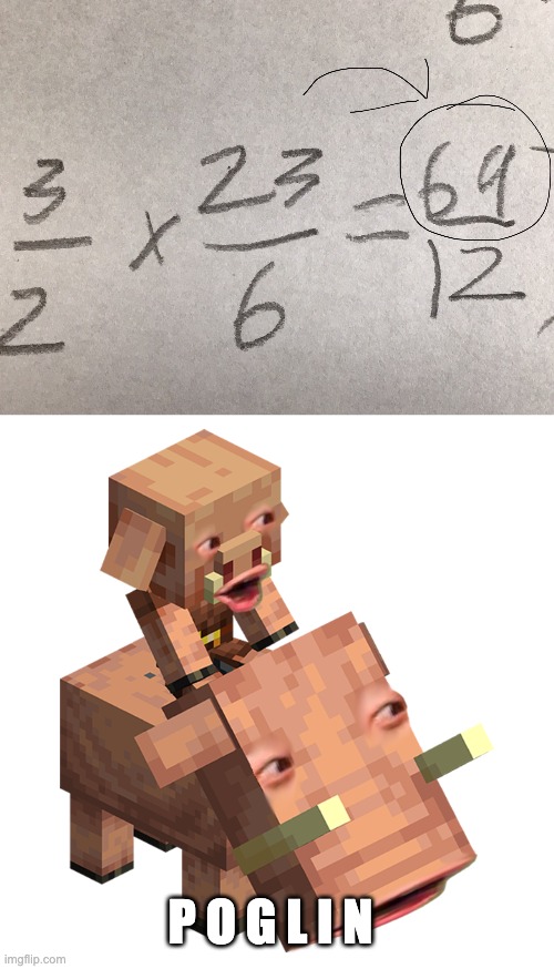 i was doing math and this was my answer | P O G L I N | image tagged in poglin moment,memes,funny,pog,poggers,math | made w/ Imgflip meme maker