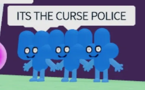 High Quality ITS THE CURSE POLICE Blank Meme Template