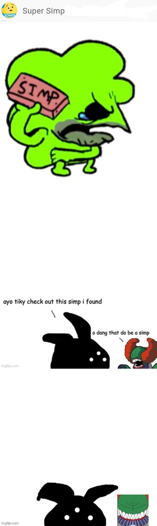 image tagged in super simp,doobug goobus simp brick,crls and tiky find a simp | made w/ Imgflip meme maker