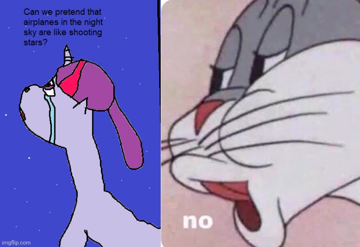 Mordetwi. | image tagged in bugs bunny,mordetwi,no | made w/ Imgflip meme maker