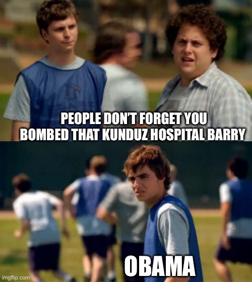 Because of a Hasanabi tweet | PEOPLE DON’T FORGET YOU BOMBED THAT KUNDUZ HOSPITAL BARRY; OBAMA | image tagged in people dont forget | made w/ Imgflip meme maker