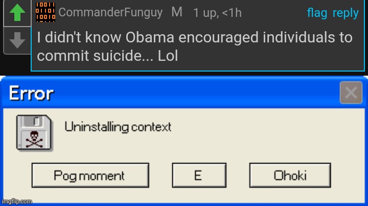 image tagged in uninstalling context | made w/ Imgflip meme maker