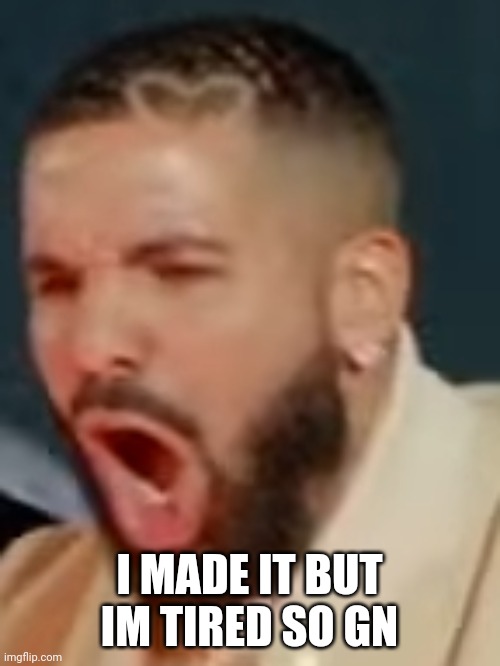 Drake pog | I MADE IT BUT IM TIRED SO GN | image tagged in drake pog | made w/ Imgflip meme maker