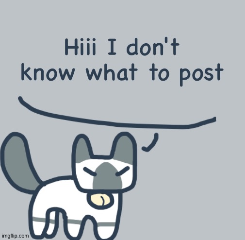Cat | Hiii I don't know what to post | image tagged in cat | made w/ Imgflip meme maker