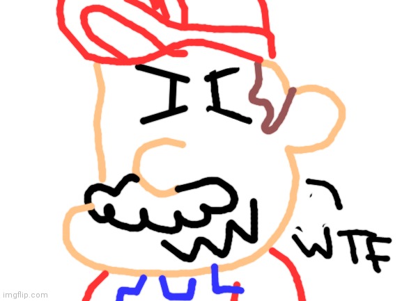 Mario's confused Blank Meme Template