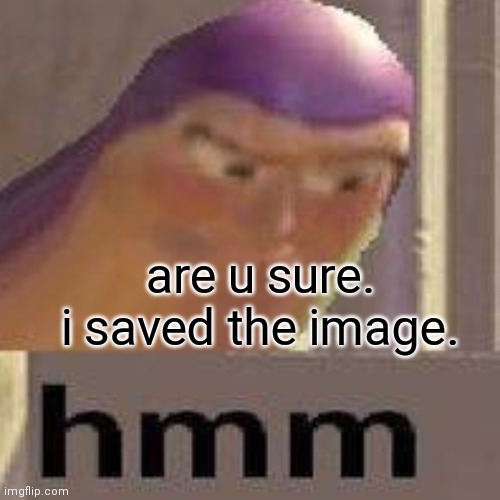 are u sure. i saved the image. | made w/ Imgflip meme maker
