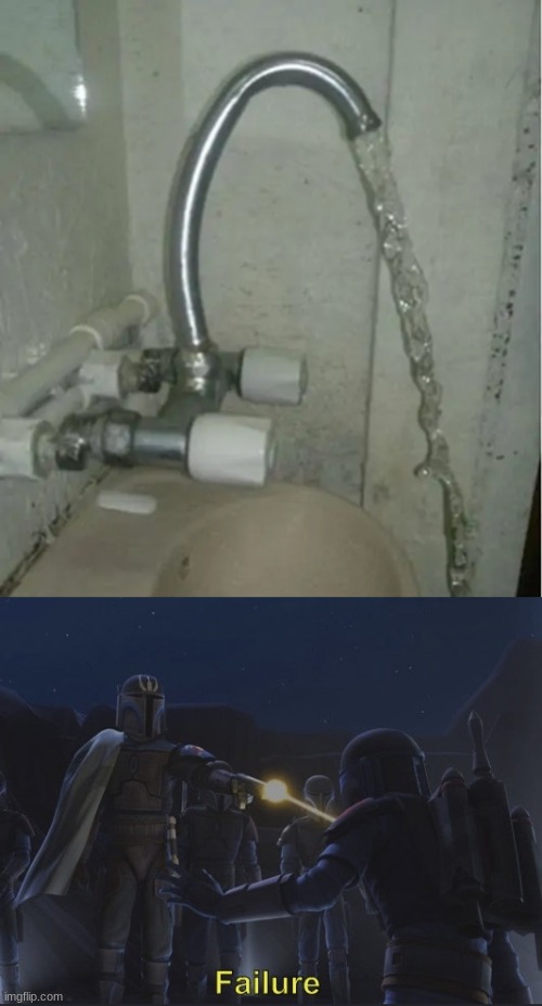 The Plumber had to do a bad job | image tagged in sink,failure,memes | made w/ Imgflip meme maker