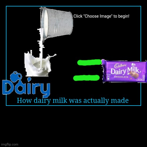 How dairy milk was actually made | image tagged in funny | made w/ Imgflip demotivational maker