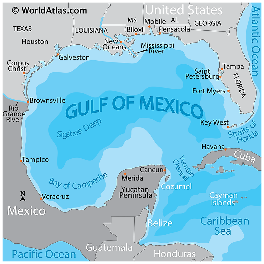 Gulf of Mexico, Florida, Texas Blank Meme Template