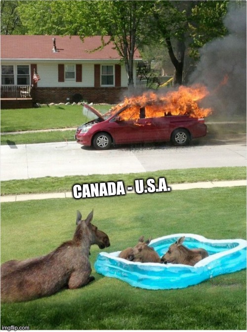 Meanwhile in Canada | CANADA - U.S.A. | image tagged in meanwhile in canada,usa,secure the border | made w/ Imgflip meme maker