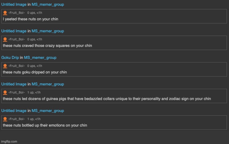 I posted these nuts on your chin | image tagged in i tagged these nuts on your chin | made w/ Imgflip meme maker