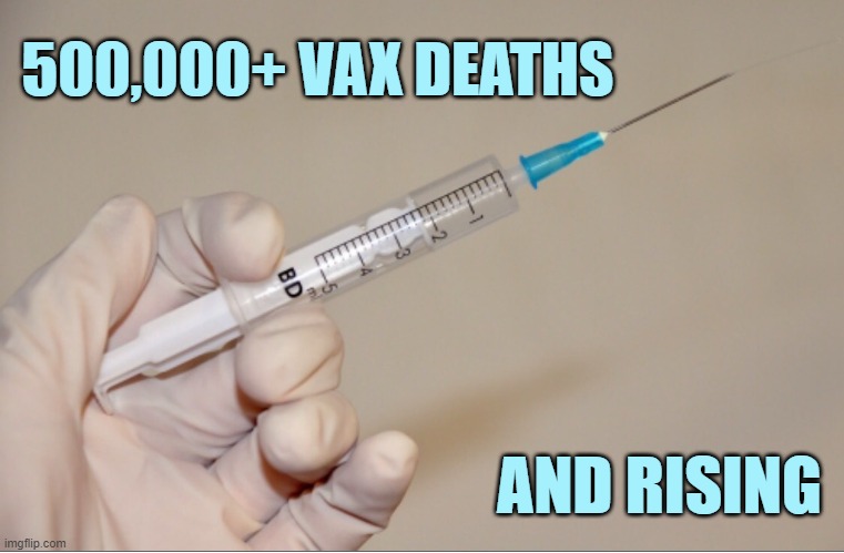 And now for some REAL news... | 500,000+ VAX DEATHS; AND RISING | image tagged in vaccines,bill gates loves vaccines,nwo police state | made w/ Imgflip meme maker