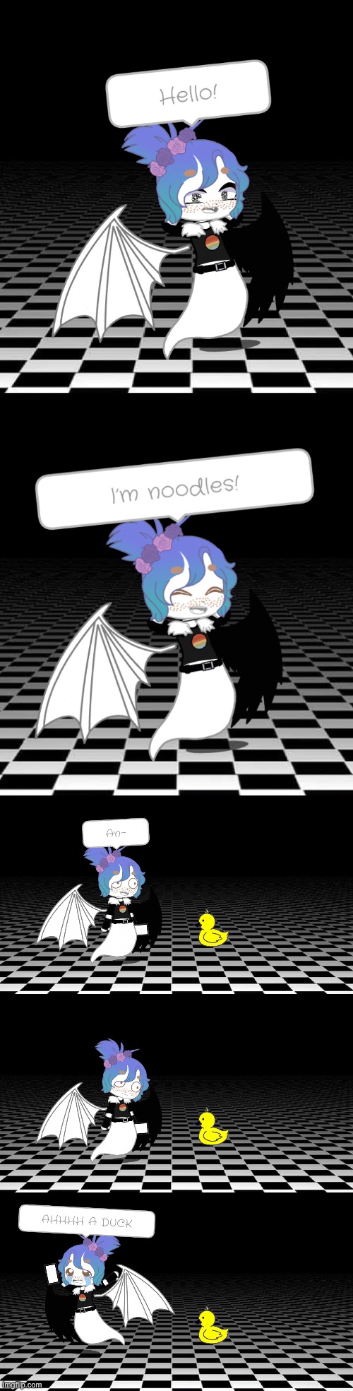 Meet noodles, the only thing she fears is ducc | made w/ Imgflip meme maker