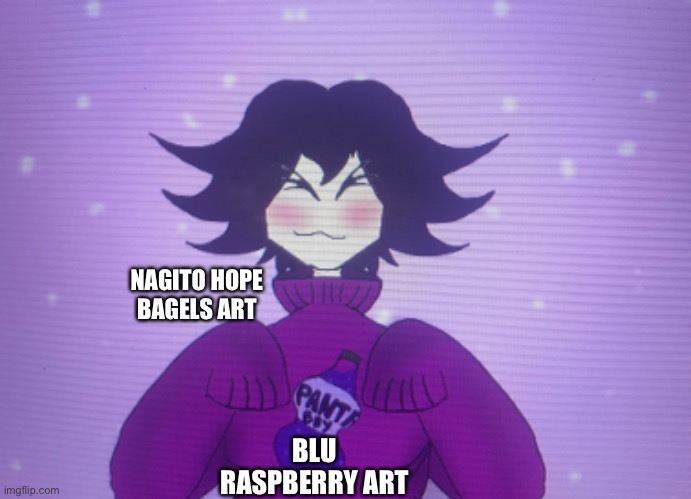 This genuinely bothers me… he looks too sweet | NAGITO HOPE BAGELS ART; BLU RASPBERRY ART | made w/ Imgflip meme maker