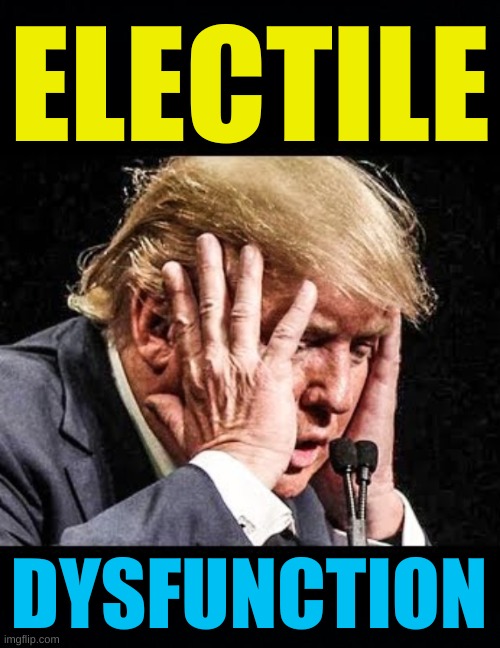 ask your doctor if antivaxxing is right for you | ELECTILE; DYSFUNCTION | image tagged in trump worried,electile dysfunction,erectile dysfunction,stolen election,loser,donald trump | made w/ Imgflip meme maker