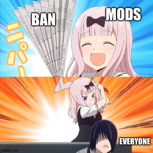 Pooh | MODS; BAN; EVERYONE | image tagged in ishigami patente | made w/ Imgflip meme maker