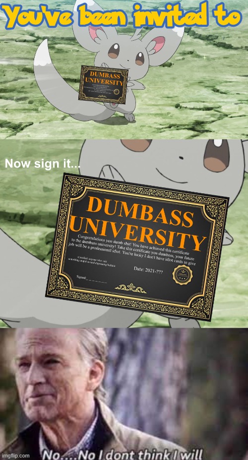 This is all I can say | image tagged in you've been invited to dumbass university,no i don't think i will | made w/ Imgflip meme maker