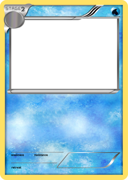 High Quality Pokémon Trading Card Stage 2 Water Blank Meme Template