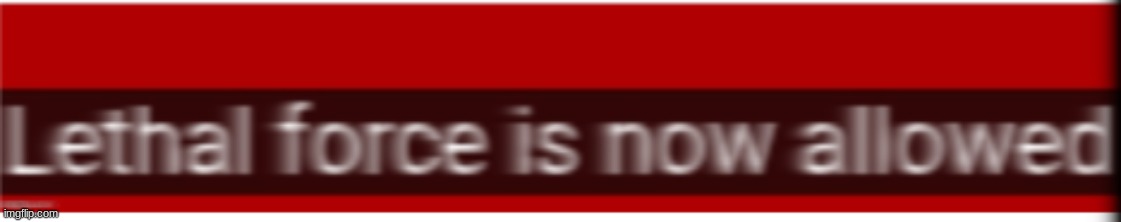 lethal force is allowed (blur) | image tagged in lethal force is allowed blur | made w/ Imgflip meme maker