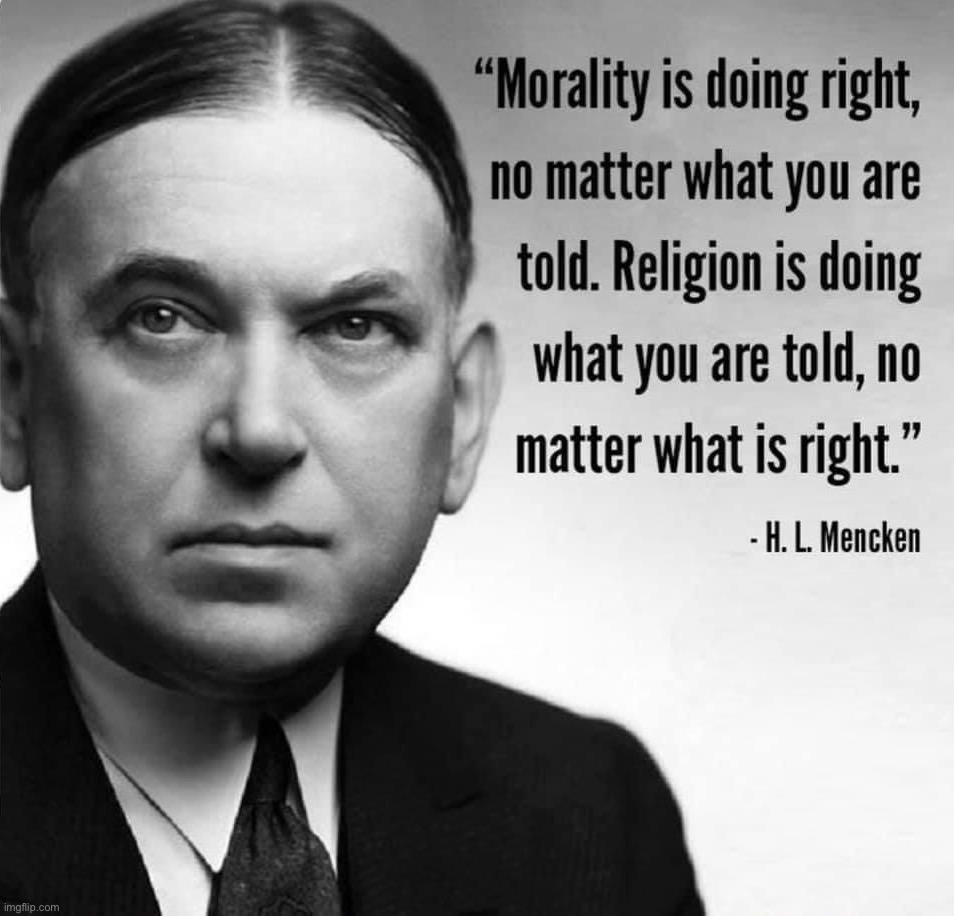 Morality vs. Religion | image tagged in morality vs religion,repost,quotes,quote | made w/ Imgflip meme maker