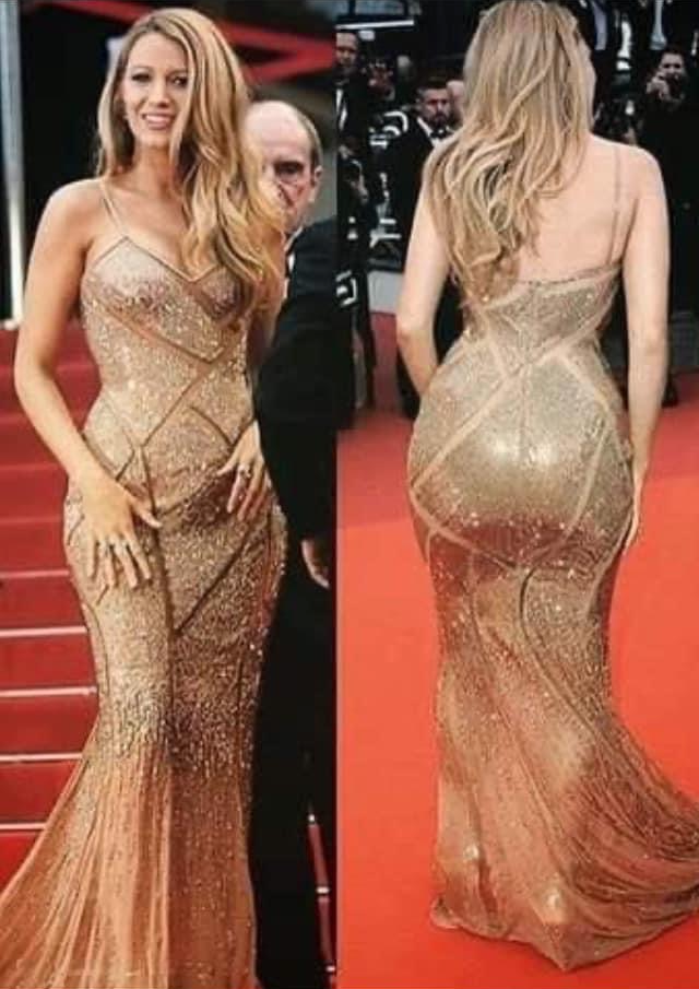 Blake Lively front & back Blank Meme Template