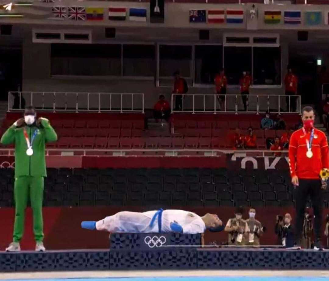 Metal ceremony for Olympic Karate Blank Meme Template