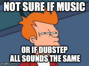 Futurama Fry Meme | NOT SURE IF MUSIC OR IF DUBSTEP ALL SOUNDS THE SAME | image tagged in memes,futurama fry | made w/ Imgflip meme maker