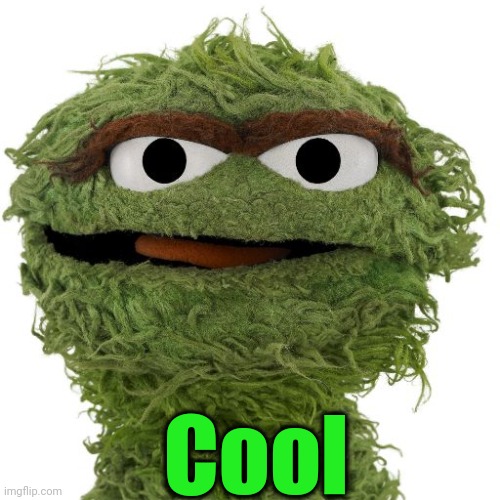 Oscar The Grouch | Cool | image tagged in oscar the grouch | made w/ Imgflip meme maker