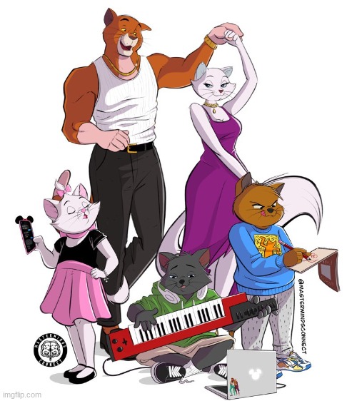 Aristocats! Not my art! | made w/ Imgflip meme maker