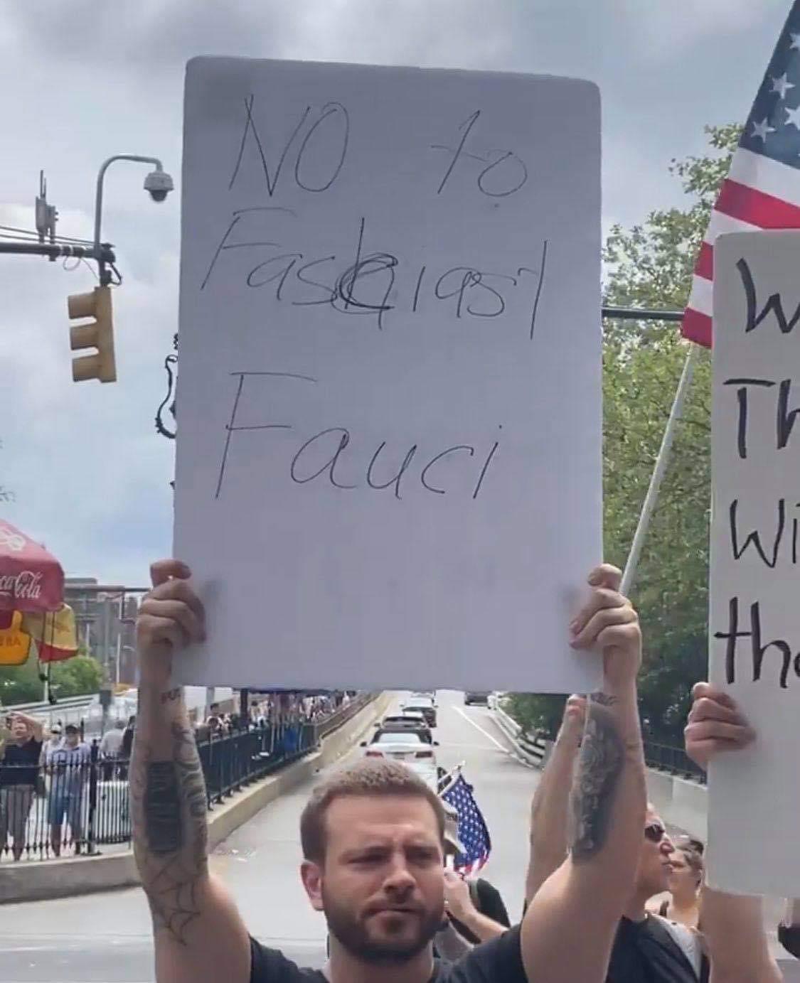 High Quality No to Fascist Fauci Blank Meme Template