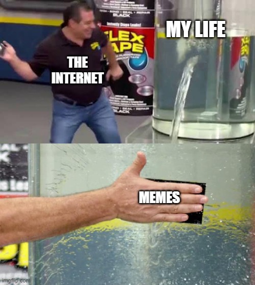 Flex Tape | MY LIFE; THE INTERNET; MEMES | image tagged in flex tape,memes | made w/ Imgflip meme maker