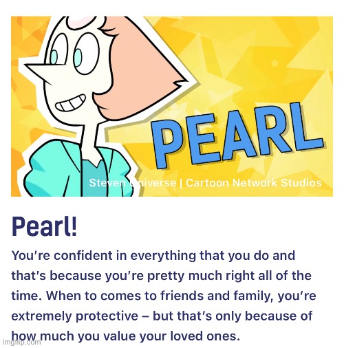 I did a “which crystal gem are you?” Quiz and I got… | made w/ Imgflip meme maker