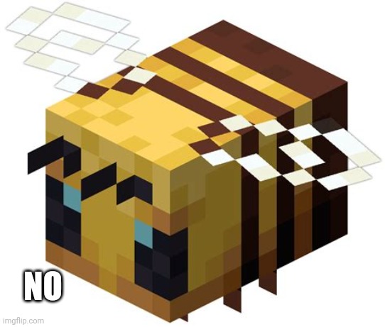 Minecraft bee | NO | image tagged in minecraft bee | made w/ Imgflip meme maker