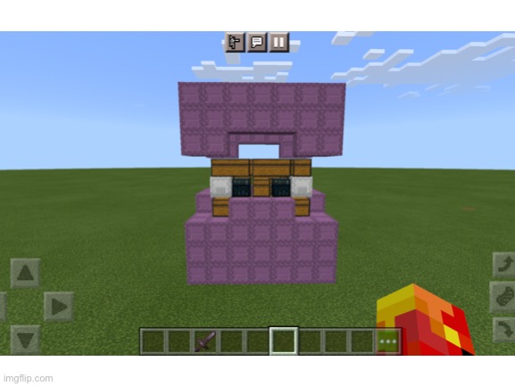 Shulker made of shulker boxes! (My first meme) | image tagged in minecraft,creation | made w/ Imgflip meme maker