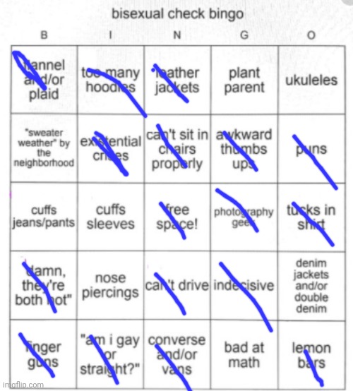 Double bingo :3 | image tagged in bisexual bingo | made w/ Imgflip meme maker