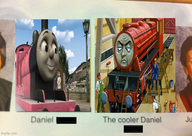 Pink & Red | image tagged in the cooler daniel,thomas the tank engine | made w/ Imgflip meme maker
