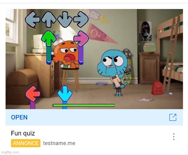 I saw This ad. | image tagged in the amazing world of gumball,friday night funkin,ads,youtube | made w/ Imgflip meme maker