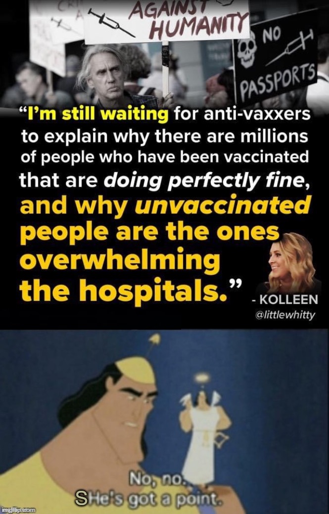 image tagged in no no she's got a point,antivax,anti-vaxx | made w/ Imgflip meme maker