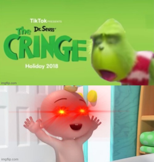 cocomelon sucks | image tagged in dr seuss the cringe,overloaded cocomelon baby,cringe | made w/ Imgflip meme maker