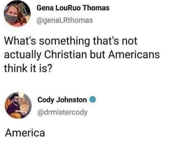 America is not Christian Blank Meme Template