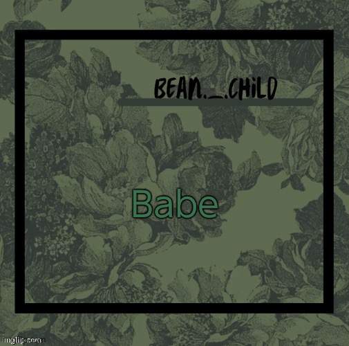 beans army green temp | Babe | image tagged in beans army green temp | made w/ Imgflip meme maker
