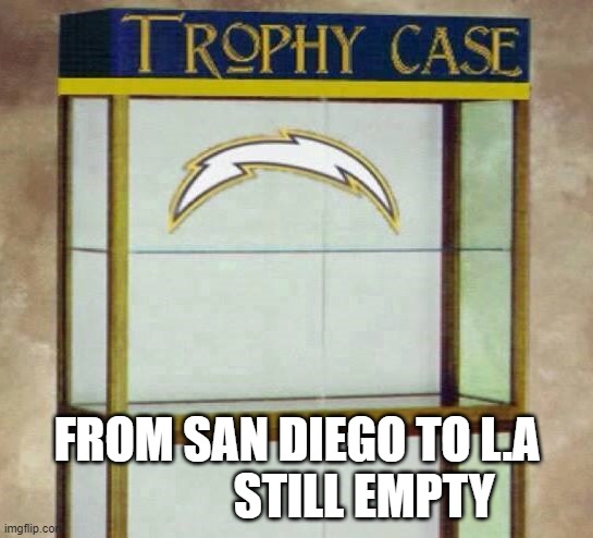 trophy case | FROM SAN DIEGO TO L.A               STILL EMPTY | image tagged in distracted boyfriend | made w/ Imgflip meme maker