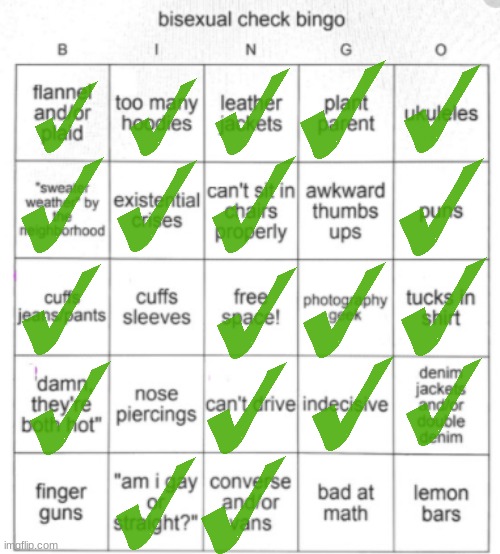 I'm new here   :/ | image tagged in bisexual bingo | made w/ Imgflip meme maker